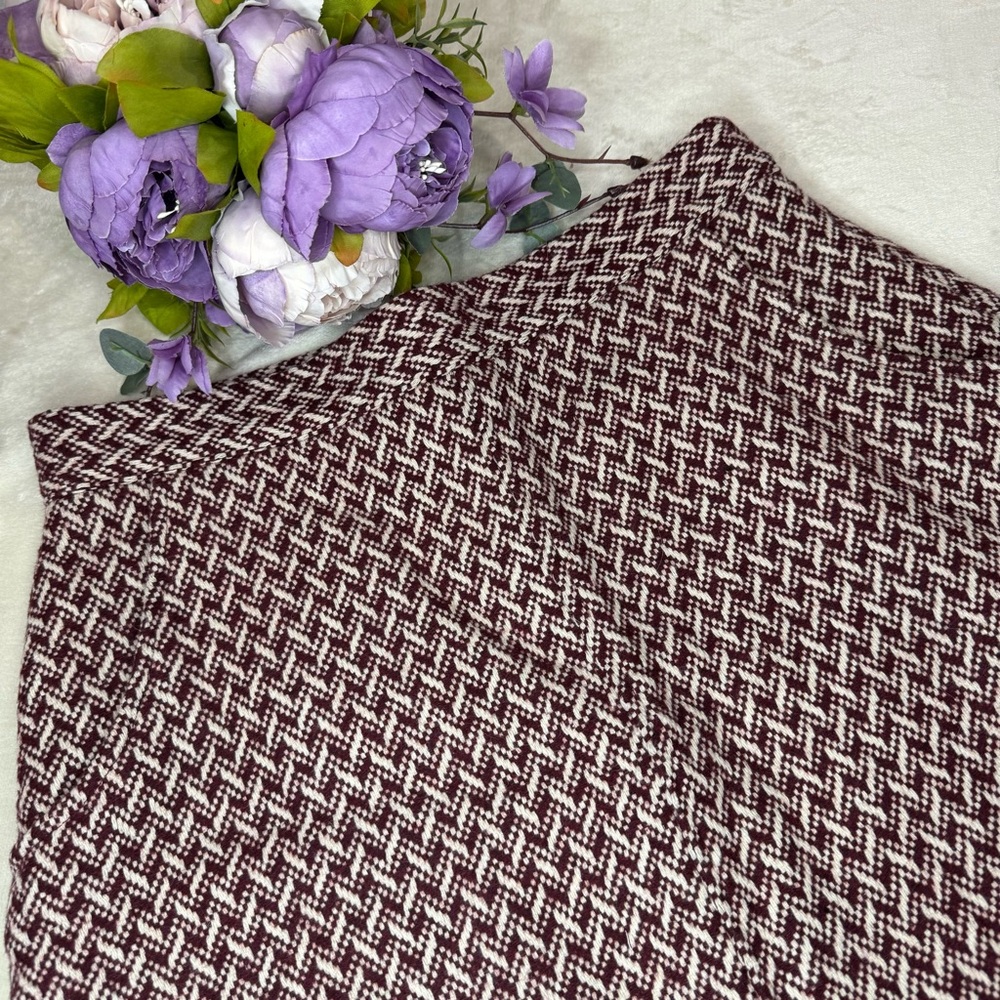 NEW Forever 21 Burgundy Herringbone Skirt